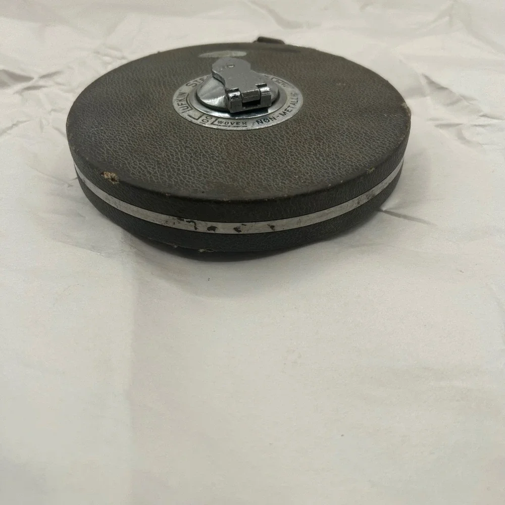Lufkin Sterling Tape Measure Unisex 100ft Woven Non-Metallic Linen Leather Case